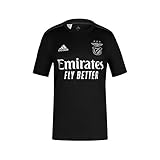 adidas T-Shirt 2. Team Sl Benfica 2020-21 für Kinder, Unisex, Kinder Einheitsgröße Schwarz/Silb