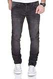 MERISH Jeans Herren Destroyed Hose Used-Look Jeanshose Männer Denim 2081-1001 (34-32, 1001 Anthrazit)