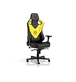 noblechairs Epic Gaming Stuhl, Bürostuhl Ergonomisch, Schreibtisch Stuhl, Kopf- und Lendenstütze, PU-Leder, Entwickelt für Nutzer bis 120 kg und 1,7 Meter Hoch, (Borussia Dortmund Edition)