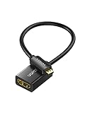 UGREEN Micro HDMI Adapter 4K 60Hz Micro HDMI auf HDMI Adapter 3D 1080P HDMI Typ D auf A Micro HDMI Adapterkabel kompatibel mit Raspberry Pi 4, Alpha 7R Kamera, Lenovo Yoga usw. Schw