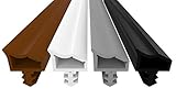 Türdichtung Grau 10m - 4mm Nutbreite / 7mm Nuttiefe / 12mm Falz - Antidehnungsfaden Haustürdichtung Gummidichtung Zimmertürdichtung (grau 10m)
