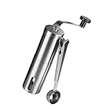 Generic Manuelle Kaffeemühle aus Edelstahl, Handkaffeemühle, kleine Mühle, Kaffeebohnenmühle für unterweg