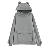 Patchwork Kapuzenpullover Damen Mode Kordelzug Pullover mit Kapuze Freizeit Farbblock Hoodies Sweatshirt Mit Tasche Bluse Casual Elegant Sw