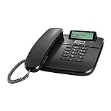 Gigaset DA611 - Schnurgebundenes Telefon mit Freisprechfunktion - Telefonbuch mit VIP-Kennzeichnung - Kurzwahl-Einträge - Anrufanzeige (CLIP) - Anrufliste - Tastensperre, schw