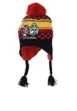 Sun City Super Mario und Luigi Kinder Jungen Winter-Mütze Bommelmütze (Schwarz, 54)