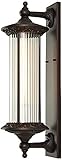 Mode Wandlampe 60cm Außenwandlicht groß IP65. Wasserdichte Druckguss-Aluminium-Halterung- Außenwandlaterne mit klarem Streifenglas außerhalb der Haustürlampe für Haustür-Hinterhof- und Patio-B