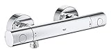 GROHE Prescision Get - Thermostat- Brausebatterie (wassersparend, für die Wandmontage, Sicherheitssperre bei 38°C), chrom, 34773000