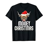 Mooey Christmas Lustige Highland Kuh Weihnachten T-S