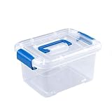 Hanpiyigzwl Aufbewahrung, Aufbewahrungsbox Tragbare Verdickte Transparente Aufbewahrungsbox Kunststoffkiste mit Deckel Aufbewahrungsbox Spielzeug Kleidung Aufbewahrungsbox Snack Aufbewahrungsbox 32*23
