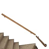 HJRBM Holztreppen-Handläufe, rutschfeste Sicherheits-Handläufe für ältere Menschen in Innenkorridoren 50~300 cm (Größe: 120 cm) (180 cm)