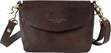 HOLZRICHTER BERLIN Umhängetasche No 1-1 (S) marone - Kleine Handtasche für Damen handgefertigt aus Premium-L