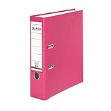 Original Falken PP-Color Kunststoff-Ordner. Made in Germany. 8 cm breit DIN A4 Pastell-Farbe pink Ringordner Vegan Aktenordner Briefordner Büroordner Plastikordner S