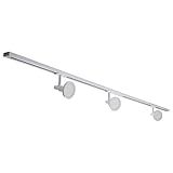 famlights 1-Phasen Schienensystem-Set Weiß und Silber 2 Meter inkl. 3 Spots und Leuchtmittel GU10 | Aufbauschiene für Wohnzimmer, Esszimmer, Schlafzimmer, Küche, Flur | schlichte Deckenbeleuchtung