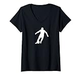 Damen Fußball-Kerl Fußball-Mann Park-Schild Aktiv-Player-Symbol T-Shirt mit V