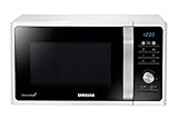 Samsung MG23F301TAW/EG Mikrowelle mit Grill / 800 W / 23 L Garraum / 48,9 cm Breite / Keramik-Emaille-Innenraum / 20 Vitalprogramme / weiß