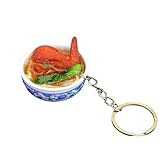 JONJUMP Schlüsselanhänger aus chinesischem Porzellan, Blau / Weiß