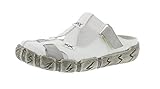 Rieker L0395 Damen Clogs&Pantoletten,Slipper,Slides,Hauschuh,Gartenschuh,Plateau-Sohle,weiss/cement/80,38 EU / 5 U