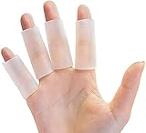 Sumifun Fingerschutz, 8 Stück Gel-daumenschutz die für Dornen, Schnitt, Fingerarthritis, Handekzem, Verbrennungen, Fingerschützer für Triggerfinger, rissiger Finger, weniger Reibung