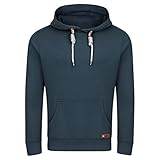 riverso Herren Kapuzenpullover RIVLuca Hoodie Sweatshirt Pullover Kapuze Kängurutaschen Regular Fit Einfarbig Baumwolle Grau Grün Blau Schwarz Rot Größe:3XL, Farbe:Navy (19400)