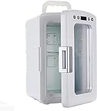 Auto Kühlschrank,Kühlbox Kühltruhe Kleinkühlschrank 12liter tragbar Ac / dc. Angetriebener Kühler und wärmer, digitale Temperaturregelung, Stummschaltung, geeignet for Schlafzimmer, Büro, Schlafsaal,