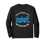 Vintage Detroit Motor City Illinois blauer Text Lang
