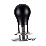 P Prettyia Kaffeestopfer 58,5 mm Edelstahl. Tamper in Premiumqualität, Kaffeestampfer mit flachem Boden, Barista-Werkzeuge, Espresso-Manipulationswerkzeug - Schw