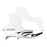 4 Piece Bart Schablone, Bartpflege Bartschablone Bartformen für Kinnbart Koteletten Hals, Bartkamm Styling Tool Symmetrische Bartschablonen und Kontur der B