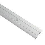 Gedotec Übergangsprofil Aluminium Boden-Leiste zum Schrauben Übergangs-Schiene für Fußböden | Länge 100 cm | Breite 37 mm | Bodenprofil Alu Silber | Ausgleichsprofil gelocht | 1 Stück - Türschw