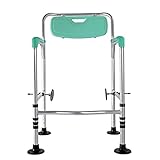 Gymqian Greifen Sie Bars Schienen Wc Safety Rail, Wc Safety Rail Freistehende Sicherheitshilfe Rahmen, Einstellbares Badezimmer-Wc-Handläufe, Passen Sie Alle Toiletten/With Back