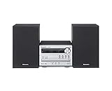 Panasonic SC-PM250BEBS Bluetooth Micro HiFi System mit Wireless-Technologie, Schwarz und Silb