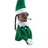WEILIXIN Snoop on a Stoop Christmas Elf Puppe - Harz Dekoration Geschenk Spielzeug, kleine Elfe benehmen Sich schlecht 90er Jahre Hip Hop Plüschtier, für Freunde Weihnachtsdek