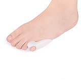 Zehenspreizer Kleiner Zeh, Haofy Zehen Separator Silikon Zehenkorrektur mit Ballenschutz für Damen Herren, Klein Zehenschutz Hallux Valgus Corrector Bunion Relief Schneiderballen Therapie, 3