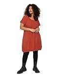 Zizzi Große Größen Damen Kurzarm Baumwollkleid Gr 50-52 Orang