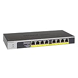 NETGEAR GS108LP PoE Switch 8 Port Gigabit Ethernet LAN Switch mit 8x PoE+ 60W (Plug-and-Play Netzwerk Switch PoE, lüfterlos, Rack-Montage möglich, ProSAFE Lifetime-Garantie)