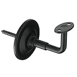 Handlaufstütze Handlaufhalter Wandhalter Treppengeländer Halterung Handlauf Schwarz matt Stockschraube 74,5