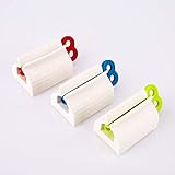 LUTER 3 Stück Zahnpastaspender Tuben-Ausdrücker Zahnpasta Tube Squeezer für Badezimmer (Rot / Blau / Grün)