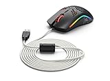 Glorious PC Gaming Race Ascended Cable V2, Überarbeitetes PC Kabel für Model O, O-, D, D- Mäuse, Ultraleicht und Flexibel Austauschbar Maus Kabel, PC Gaming Set Geflochtenes Kabel (Arctic White)