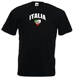 World-of-Shirt Italia/Italien Herren T-Shirt Team Flag Trikot|XXXL