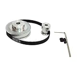2GT Zahnriemen geschlossene Schlaufe 200mm und Umlenkrolle 20 Zähne und 60 Zähne Set für 3D-Drucker Zubehö