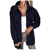 BOLANQ Damen Mantel Lässige Einfarbige Strickjacke Formelle Langarm Jack