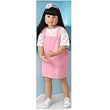SOFACTY Reborn Dolls Rebirth Doll Baby-Puppe 38Inch 98Cm Simulation Reborn Kleinkind Silikon Vinyl Mädchen Mit Langen Braunen Haark