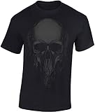 T-Shirt: Totenkopf - Skull Schädel - Shirt Herren Damen - Mann Männer Frau-en - Fantasy Horror Metal Gamer - Geschenk-Idee - Zombie Apocalypse - Streetwear - Death Tod - Halloween - Biker (M)