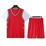 Kleine Jungen 2er-Set Basketball Trainings Ärmellos Trikot Und Hose (Rocket-01,5XS)