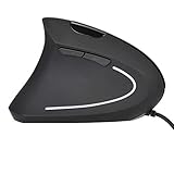 Hakeeta Vertikale Maus speziell für die Linke Hand.USB-kabelgebundene ergonomische Gaming-Maus mit 6 Tasten. Geeignet für Spiele-Enthusiasten, Programmierer, Büroangestellte und Surf-Teenag