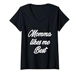 Damen Momma likes me Best T-Shirt mit V