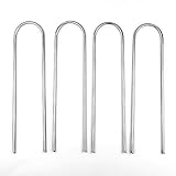 TONAUP Erdnägel, Anti-Rost Erdanker aus Stahldraht, Stabile Bodenanker für Unkrautvlies, Gartenvlies, Zaun & Camping - 11.8'' Lang, 2.4'' Breit, Ø 0.24''