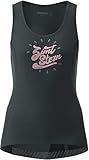 Zimtstern Damen PureFlowz Tanktop Radtrikot, Pirate Black-B