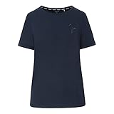 Joop! Damen T-Shirt - Loungewear, Kurzarm, Rundhals, Cotton, Uni Dunkelblau L