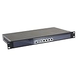 1U Rackmount Firewall Hardware, Pfsense, Mikrotik, VPN, Network Security Appliance, Router PC, Intel Atom D525, RS02, 4 x Intel Gigabit LAN/2USB/COM/VGA/Fan,(4G RAM/32G SSD)