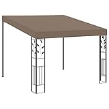 (Blitzlieferung) Garten Wasserdicht Pavillon/Gartenpavillon/für Garten/Party/Hochzeit/Picknick Draussen Partyzelt Gartenpavillon Event Shelter, Wand-Pavillon 3x3x2.5 m Taup